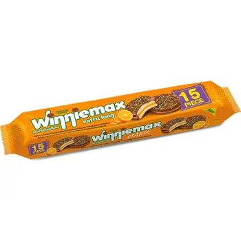 Cukrovinka Sušenky s marshmallow WINNIEMAX 275 g - POMERANČ (Marshmallow s příchutí pomeranče)