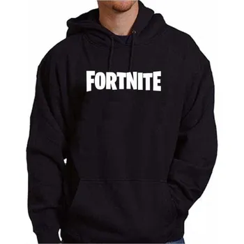 Pánská mikina mikina s kapucí Fortnite logo Černá M