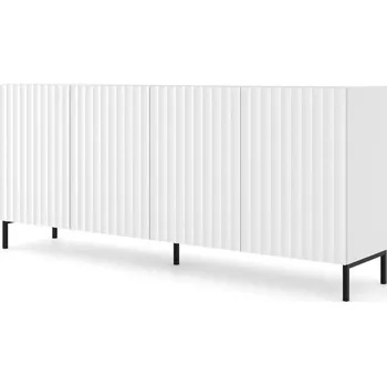 Komoda ARTBm Komoda WAVE 200 | 4D Provedení: Bílá mat / černé nohy