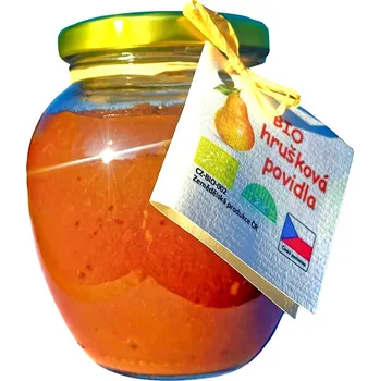 Horňácká farma BIO Hrušková povidla 100% bez cukru, 370 ml