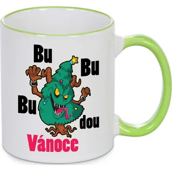 Vánoční hrnek - BuBuBudou Vánoce Barva: Zelená