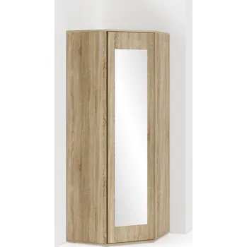Předsíňová stěna Rohová šatní skříň Emi se zrcadlem - sonoma