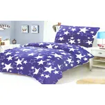 POVLEČENÍ MIKROPLYŠ HVĚZDA MODRÁ