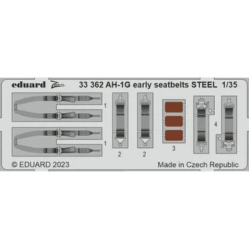 Plastikový model 1/35 AH-1G early seatbelts STEEL (ICM)
