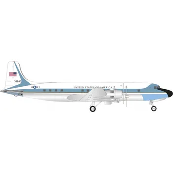 Plastikový model Herpa - VC-118A Liftmaster (DC-6A), United States Air Force, 1254th Air Transport (Special Missions) Wing, Andrews Air Base “Air Force One”, USAF, 1/500