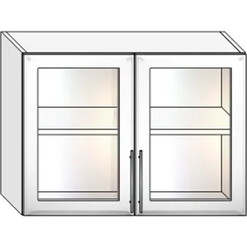 Kuchyňská skříňka Horní skříňka H80S BRAVO 10 Dekor: Olše, Dekor skla: KRIZET