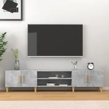 Televizní stolek vidaXL TV skříňka 180 x 31,5 x 40 cm kompozitní dřevo [816260] Barva: Betonová šedá