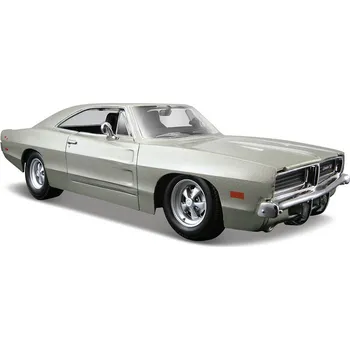 autíčko Maisto Dodge Charger R/T 1969 1:25 stříbrná - expresní doprava