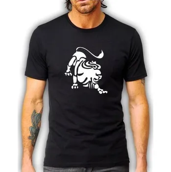 Pánské tričko pánské tričko LEV - zvěrokruh XL Bílá