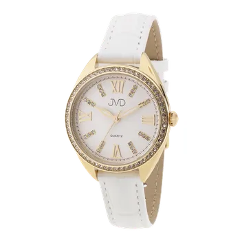 Bílé dámské elegantní šperkové hodinky JVD JG1028.3