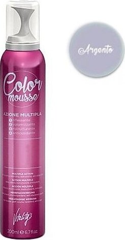 VITALITYS Color Mousse ARGENTO barevné pěnové tužidlo 200ml - stříbrné