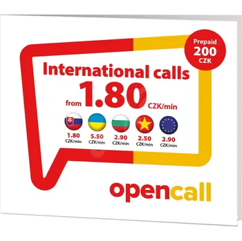 SIM karta Opencall SIM karta s kreditem 200 Kč