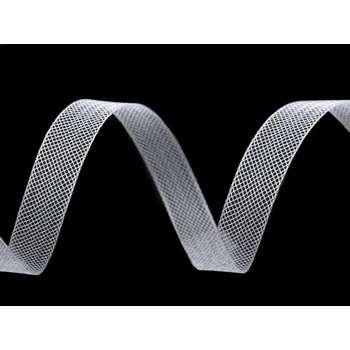 Modistická krinolína na vyztužení šatů a výrobu fascinátorů šíře 1 cm, barva 2 bílá