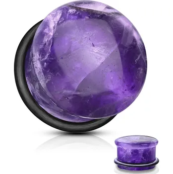 Piercing Šperky4U Plug do ucha ametyst - PL01253-04