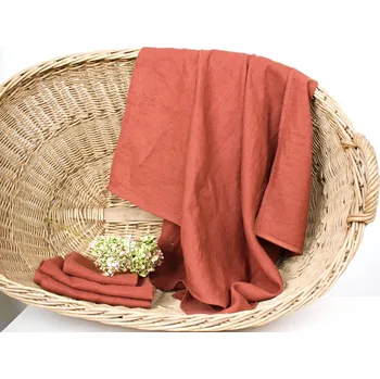 Ručník Snový svět Lněný ručník - cihlový Rozměr: 45 x 90 cm