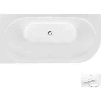 Vana Besco Akrylátová volně stojící vana Avita A-Line CC/SP 150x75 (160x75, 170x75), s přepadem Rozměry (cm): 170x75, Typ a barva výpustě: Alcaplast Click-Clack se šterbinovým přepadem, bílá, Orientace: Levá