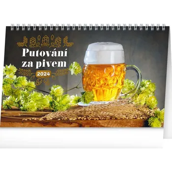 Kalendář Stolní kalendář Putování za pivem 2024, 23,1 x 14,5 cm