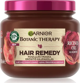 Vlasová regenerace Garnier Botanic Therapy Ricinus Oil & Almond Hair Remedy maska na vlasy 340 ml