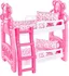 Doplněk pro panenku Simba Toys New Born Baby dětská patrová postel + příslušenství růžová/srdíčka