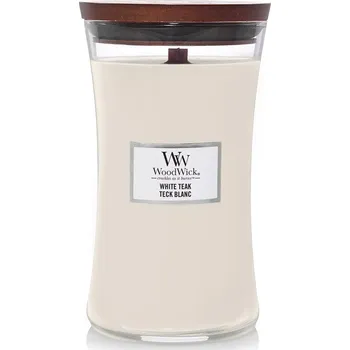 Svíčka WoodWick White Teak