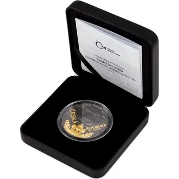 Stříbrná uncová investiční mince Český lev 2023 černá platina/selekt. pokov Au standard