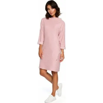 Dámské šaty dámské šaty model 124052 - BEwear XL starorůžová