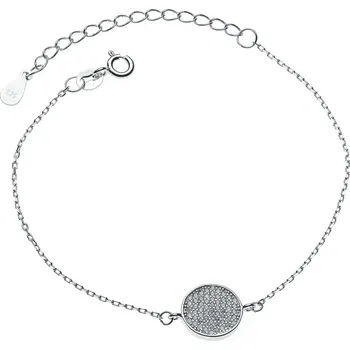 Náramek NUBIS® Dámský stříbrný náramek kolečko - NB-1022