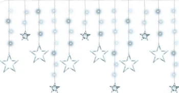 Vánoční osvětlení Hvězdný závěs 2,5 m 138 LED studená bílá