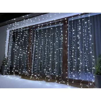 Vánoční dekorace Cortina Vánoční osvětlení světýlka rampouchy 546LED studená bílá XL