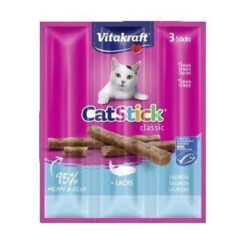 Krmivo pro kočku Vitakraft Cat pochoutka Stick mini Salmon 3x6g