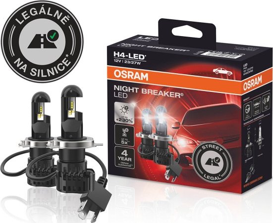 LED H4 12V 23/27W OSRAM set 2ks NIGHT BREAKER +230%