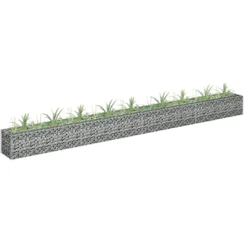 Vyvýšený záhon vidaXL Marketos Gabionový vyvýšený záhon pozinkovaná ocel 360 x 30 x 30 cm