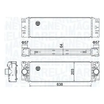 Chladič motoru Chladič turba MAGNETI MARELLI 351319204760