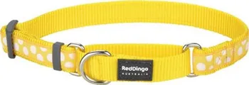 obojek pro kočku Red Dingo White Spots on Yellow