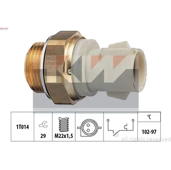 Ventilátor topení a klimatizace Teplotní spínač, větrák chladiče KW 550 137