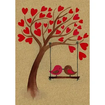 Kalendář Přáníčko BeBechy - recyklovaný papír - Ptáčci