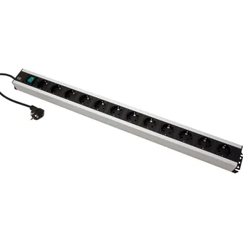 vypínač a zásuvka BACHMANN BACHMANN Vícenásobná zásuvka 230V, 12x zásuvka DE, vypínač, 2m (300.005)