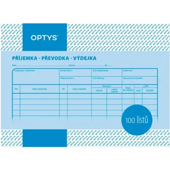 Tiskopis Optys 1042 příjemka, převodka, výdejka A5 100 listů