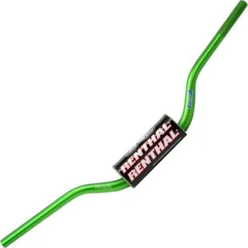 RENTHAL řídítka 1,1/8 CALA 28,6mm MX FATBAR GREEN HONDA CR/CRF, KAWASAKI KX/KXF, barva zelená s protektorem KAWASAKI KLX400R rok 03-09
