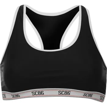 Podprsenka dámská sportovní podprsenka SOULCAL - BLACK COLBLOCK - S (Soulcal Blk Rcr Top Ladies)