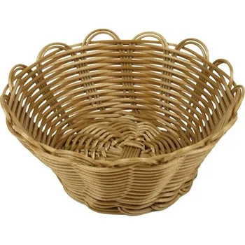 SVING Košíček na pečivo, kulatý, pr. 18 cm, v. 8,5 cm, polyratan