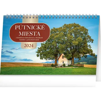 Kalendář Stolový kalendář Pútnické miesta 2024, 23,1 x 14,5 cm