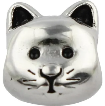 Přívěsek Šperky4U Navlékací ocelový přívěšek korálek - kočka - K0113