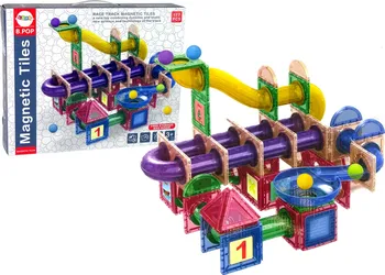 Kuličková dráha LEAN Toys Race Track Magnetic Tiles 177 ks