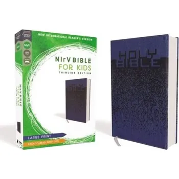 NIrV, Bible for Kids, Large Print, Leathersoft, Blue, Comfort Print - Zondervan