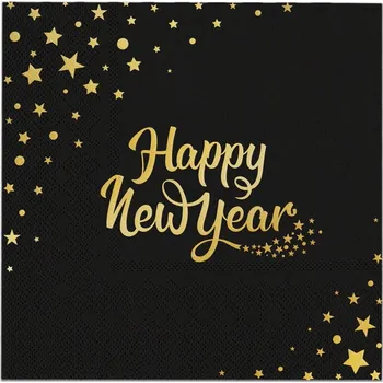 Party dekorace Papírové ubrousky Happy new year 10 ks
