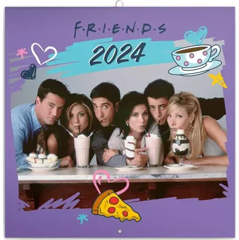 Kalendář Poznámkový kalendář Přátelé 2024, 30 x 30 cm