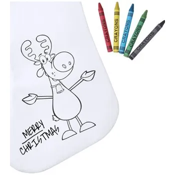 Vánoční dekorace Plicom vánoční punčocha na vybarvení