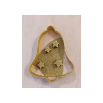 Vánoční dekorace Vykrajovátko - Zvoneček s hvězdičkami