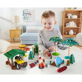 Hračka Fisher Price Wonder Makers Camping (Dřevěná stavebnice)